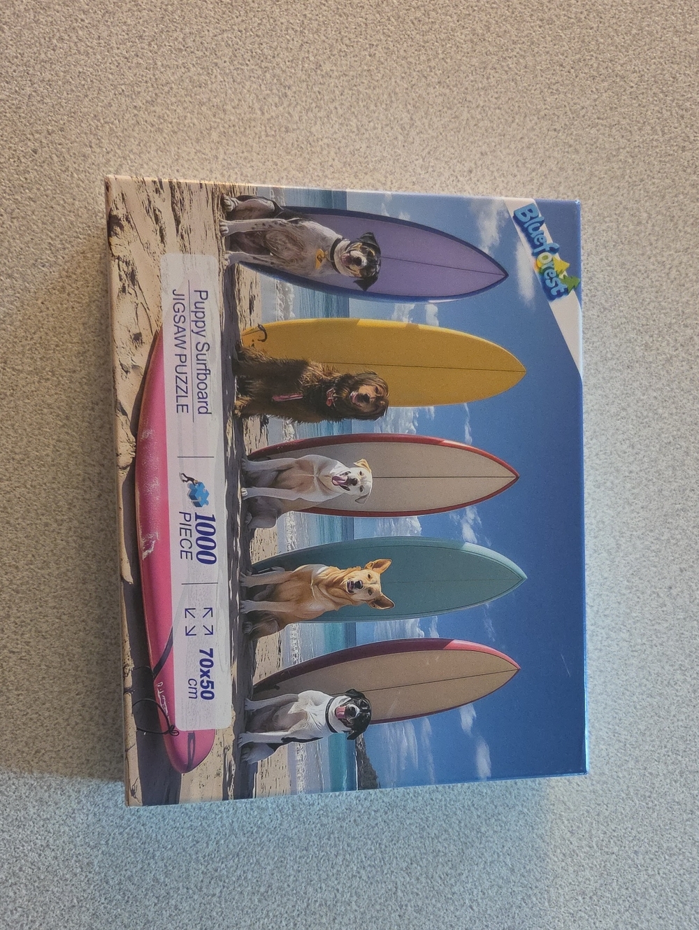 Beach Puzzle Box - Puppy Surfboard 1000 Piece